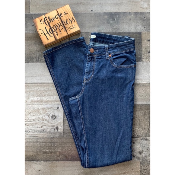 CAbi Denim - CAbi Lou Lou Wide Waistband Straight Denim Jeans 8